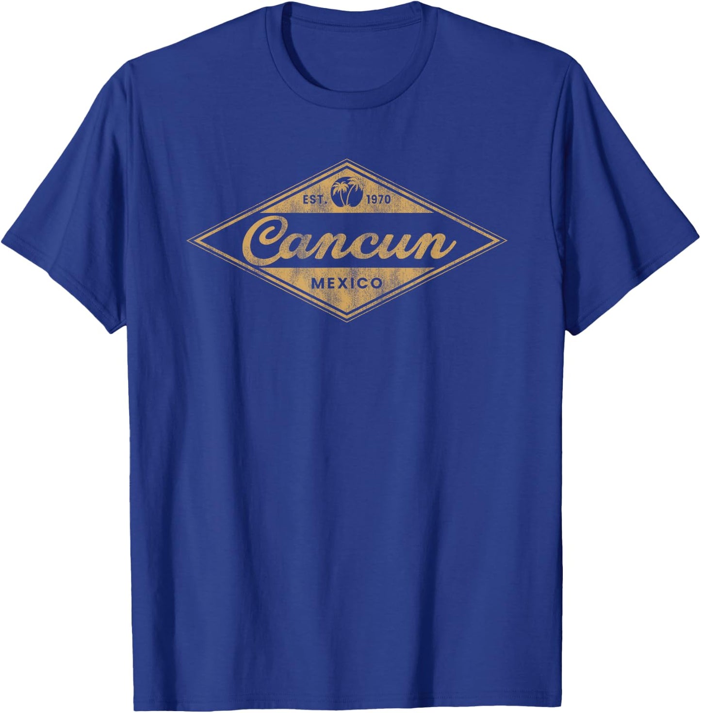 Vintage Cancun Mexico Summer Retro Throwback Family Vacation T-Shirt - T-Shirt | Royal
