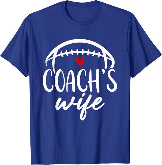 Football Coach Wife Proud Wife Of A Football Coach T-Shirt - T-Shirt | Royal