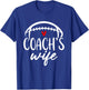 Football Coach Wife Proud Wife Of A Football Coach T-Shirt - T-Shirt | Royal