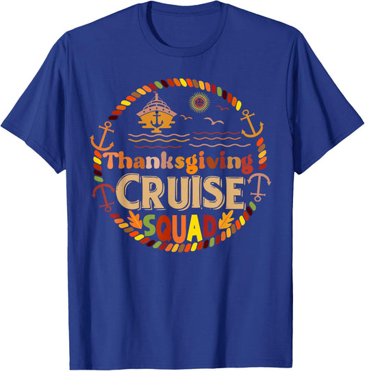 Family Thanksgiving Cruise 2024 Autumn Cruise Squad T-Shirt - T-Shirt | Royal