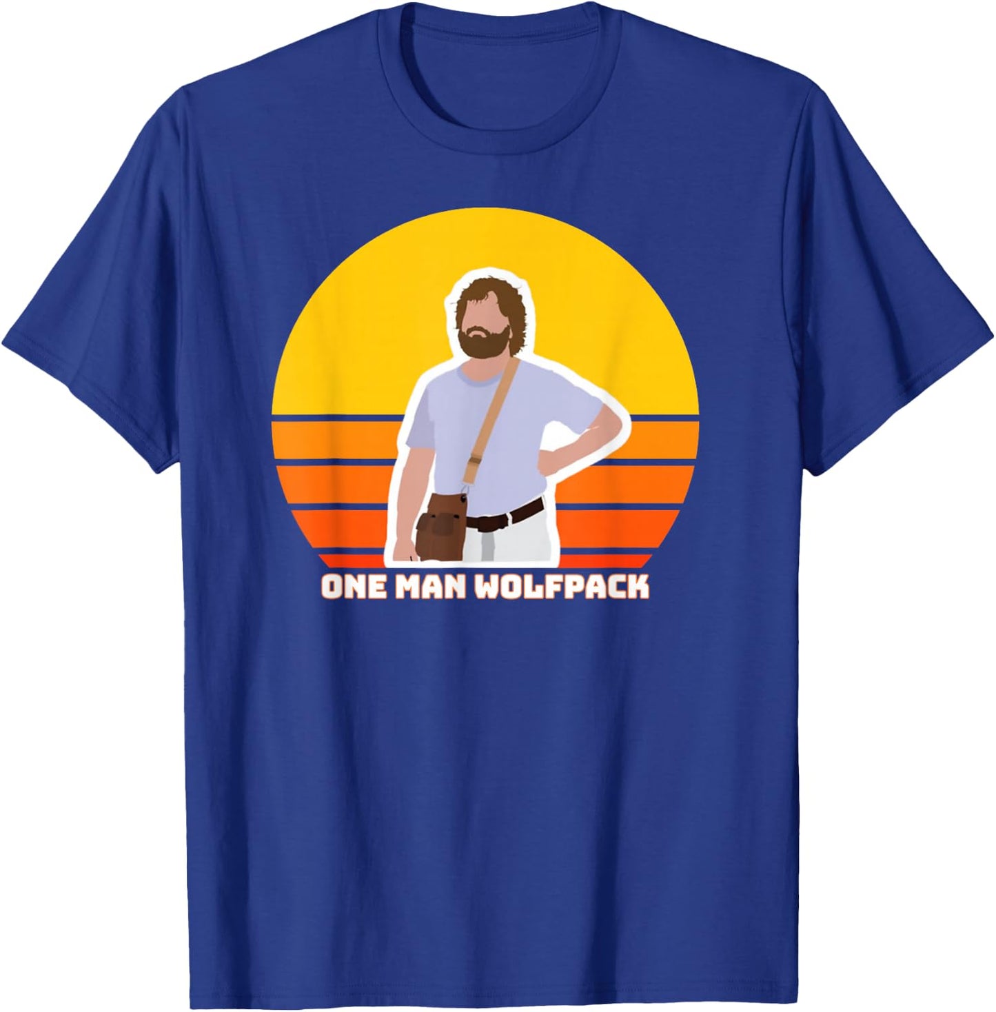 Hangover Movie, Classic Cinema, Funny One Man Wolfpack Shirt T-Shirt - T-Shirt | Royal