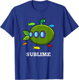 Sub-lime Funny Lime Pun T-Shirt - T-Shirt | Royal