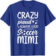Crazy Proud Soccer Mimi Of A Soccer Player Mimi T-Shirt - T-Shirt | Royal