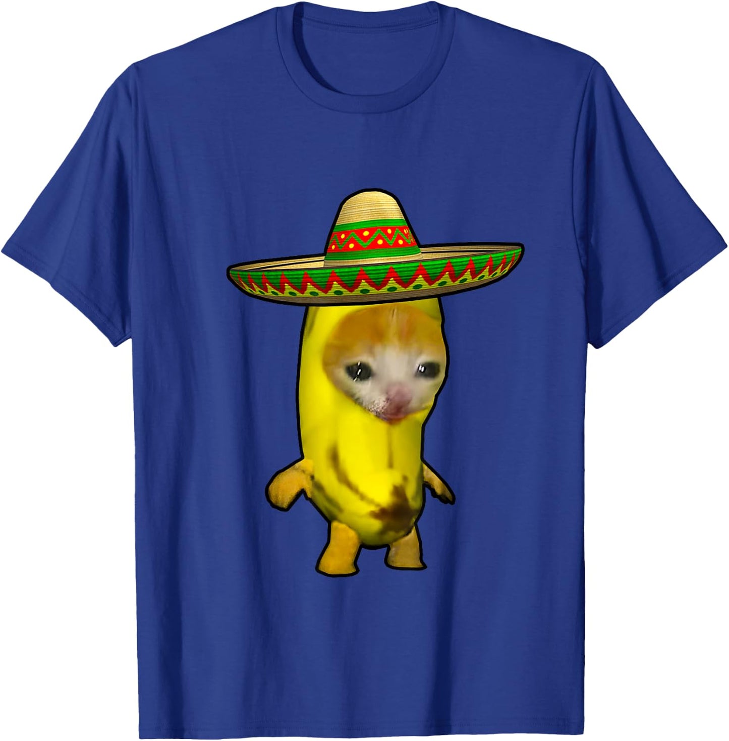 Sombrero Banana Cat Bananacat Meme Mexican Hat Kitty Meme T-Shirt - T-Shirt | Royal