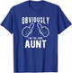 Funny Aunt Gifts from Niece Nephew, Obviously Cool Aunt T-Shirt - T-Shirt | Royal