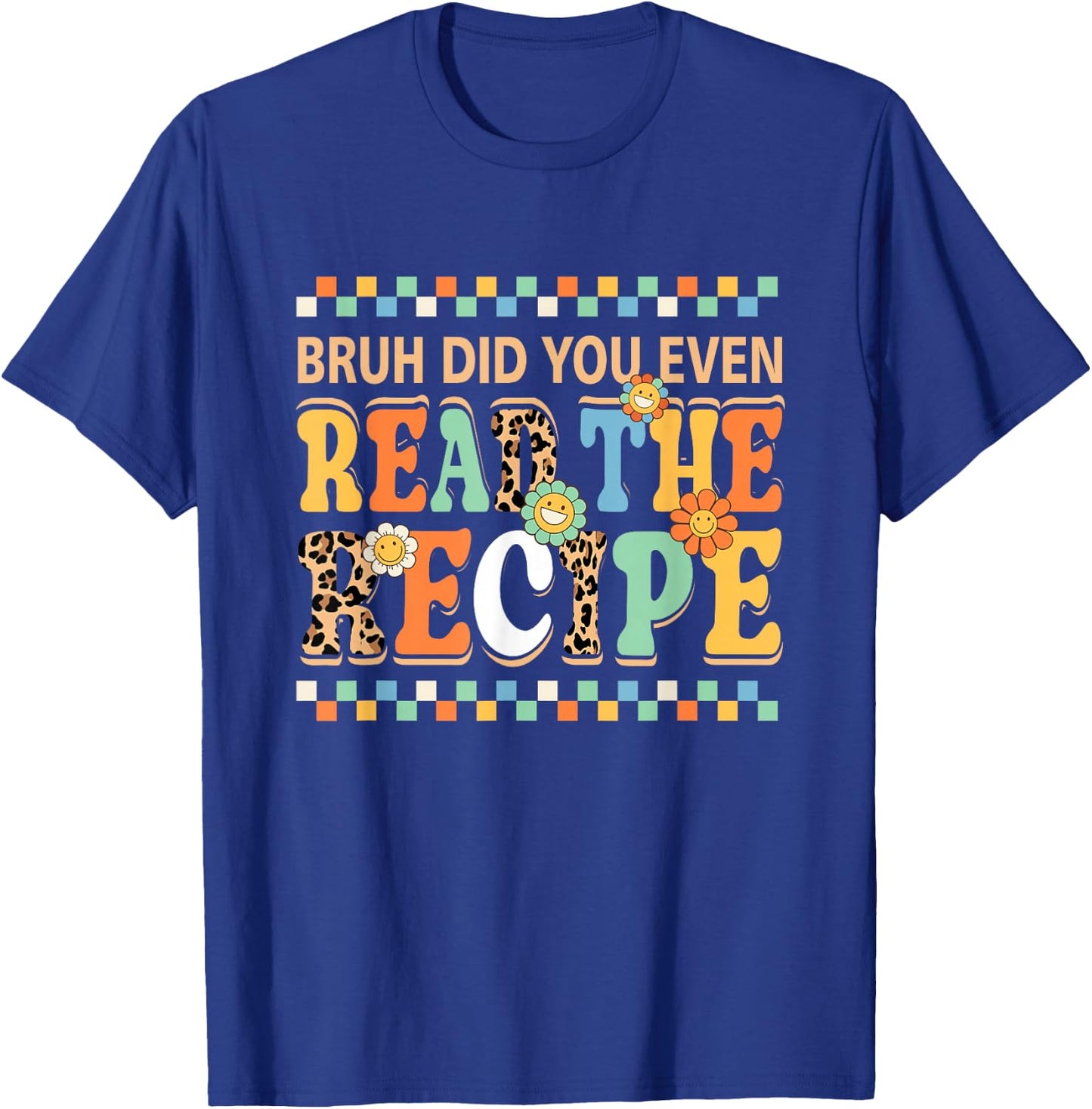 The Recipe Family Consumer Science FCS Black -Adults Cotton 60% Polyester 40% Modern Classic Short Sleeve T-Shirt - T-Shirt | Royal