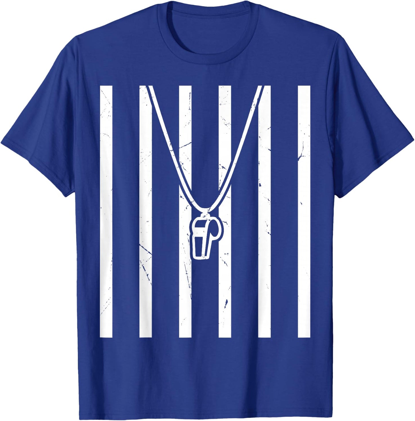 Referee Costume Ref Whistle Refereeing Linesman Umpire T-Shirt - T-Shirt | Royal