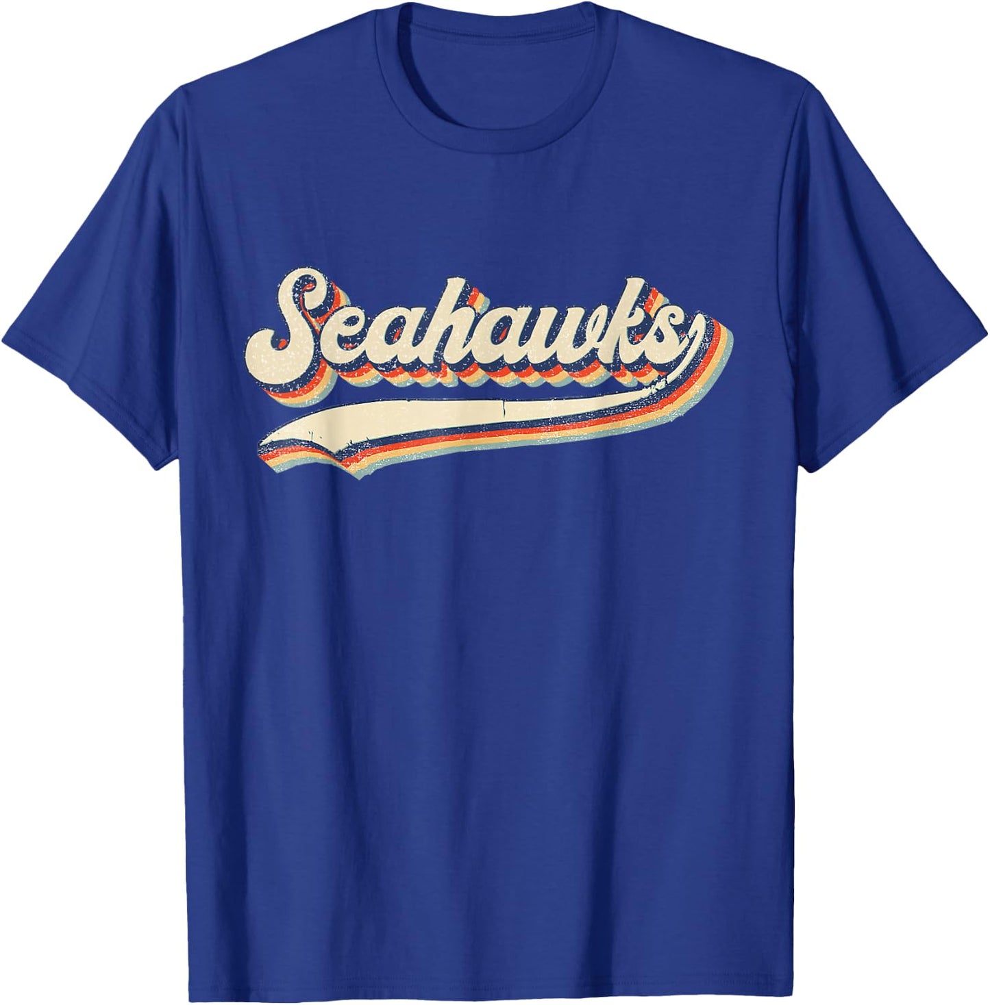 Seahawks Name Retro Vintage Gift Women Boy Girl T-Shirt - T-Shirt | Royal