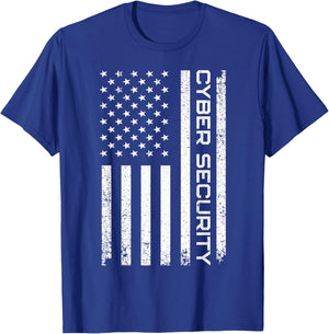 Funny USA Cyber Security Art Women Anti Malware Geek T-Shirt - T-Shirt | Royal
