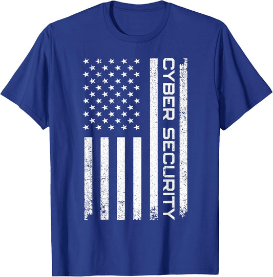 Funny USA Cyber Security Art Women Anti Malware Geek T-Shirt - T-Shirt | Royal