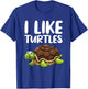 Funny Turtle Design Women Tortoise Sea Turtle Lovers T-Shirt - T-Shirt | Royal
