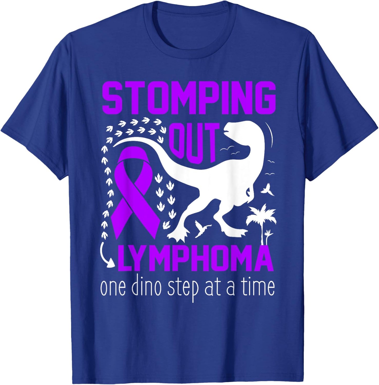 Hodgkins lymphoma Warrior Awareness Purple Ribbon Child T-Shirt - T-Shirt | Royal