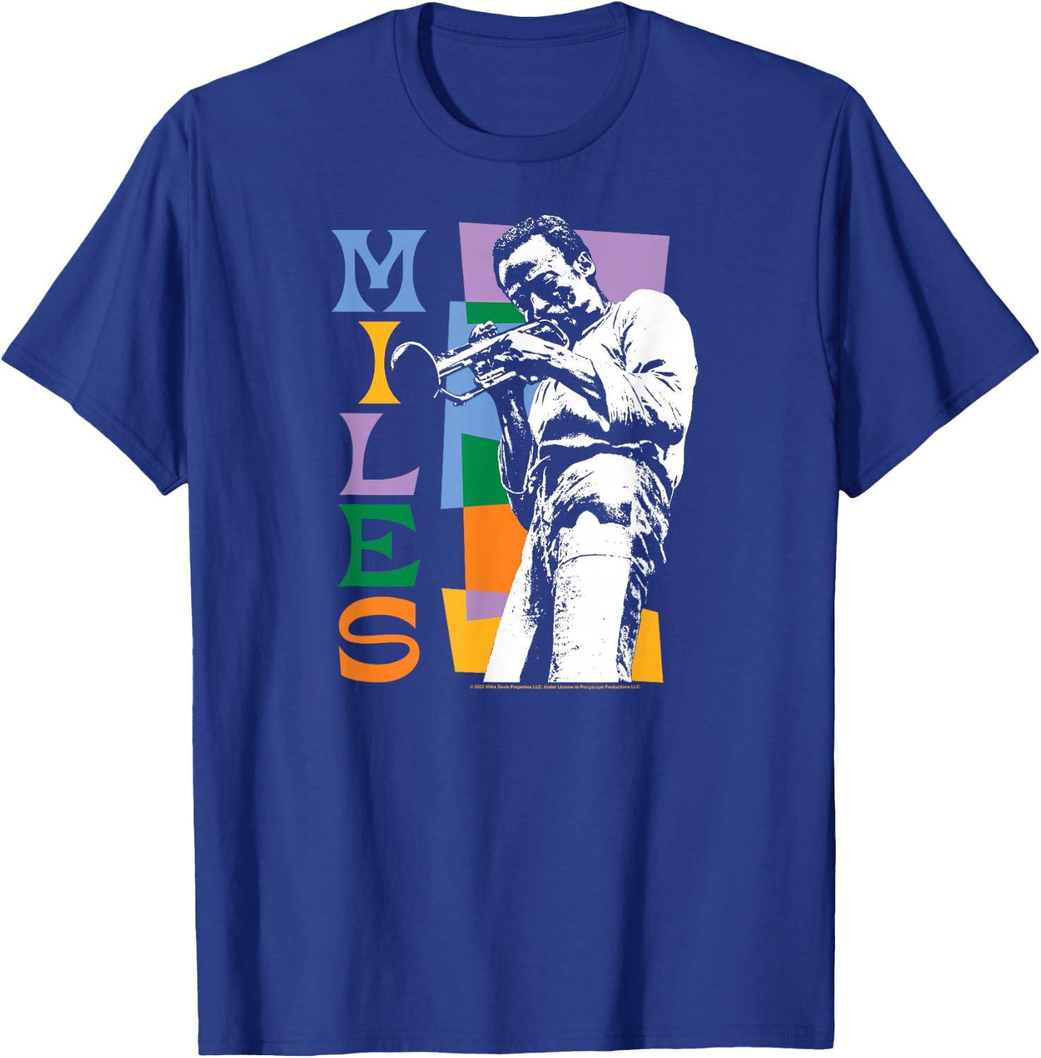 Miles Davis - Miles Colorblock T-Shirt - T-Shirt | Royal