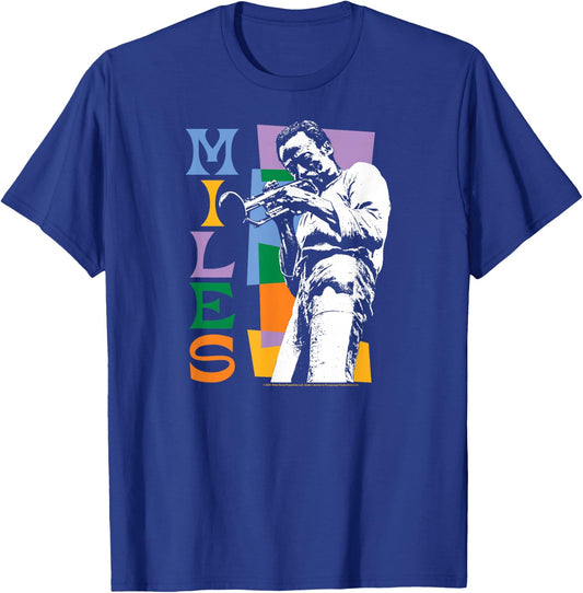 Miles Davis - Miles Colorblock T-Shirt - T-Shirt | Royal