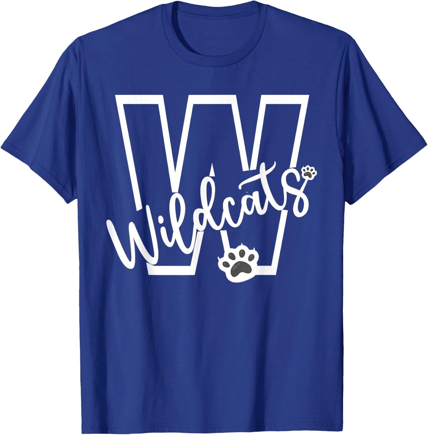 Wildcats School Sports Fan Team Spirit Football Baseball T-Shirt - T-Shirt | Royal