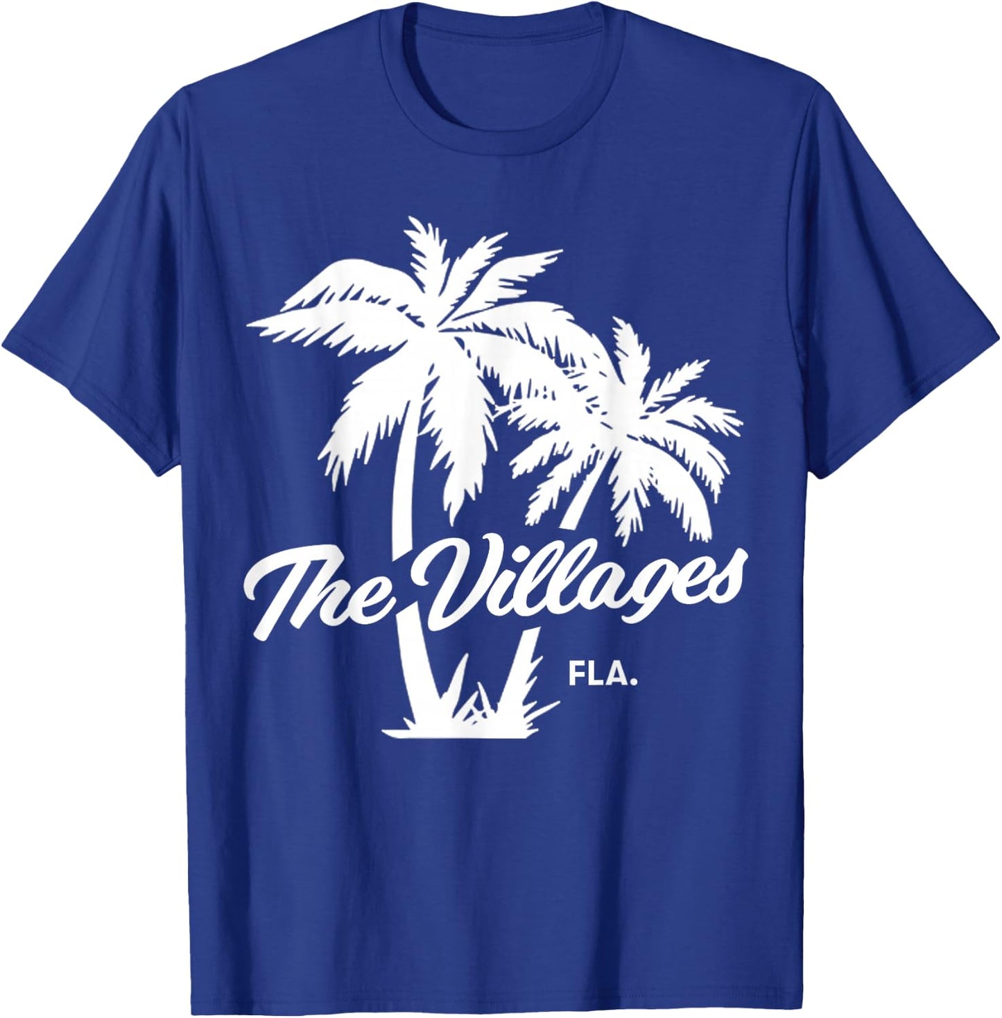 The Villages Florida Retirement Palm Trees T-Shirt - T-Shirt | Royal