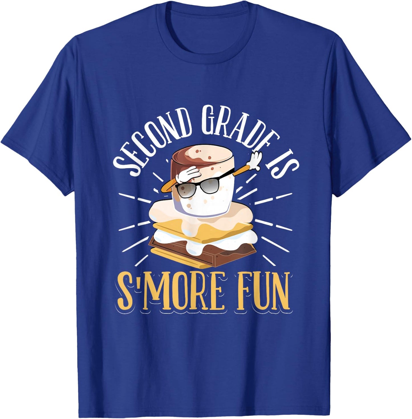 Dabbing Marshmallow Camper Second Grade Is Smore Fun T-Shirt - T-Shirt | Royal
