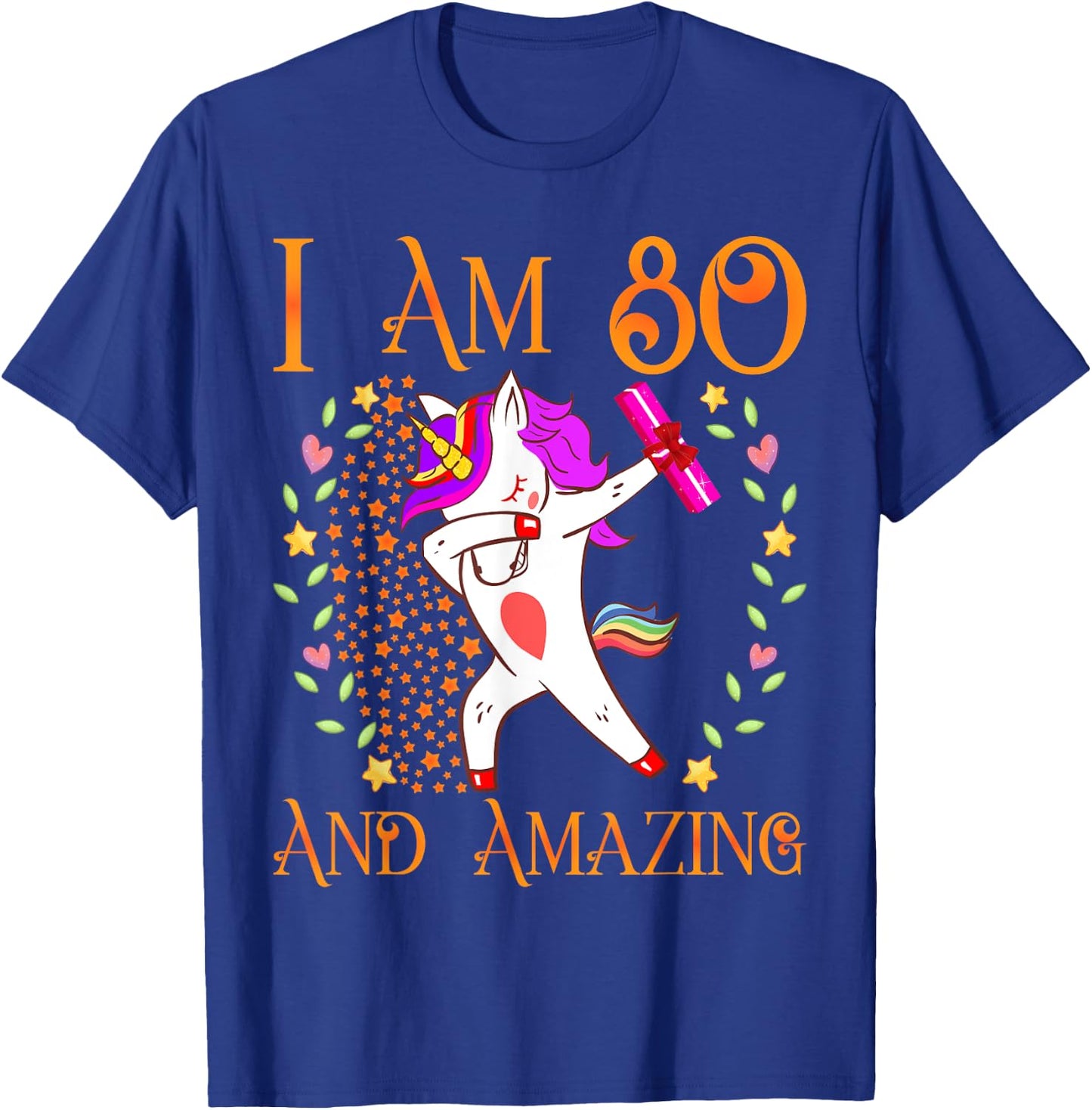 80th Birthday Shirt Funny Female Her 80 Year Old T-Shirt - T-Shirt | Royal