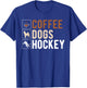 Coffee Dogs Hockey Ice Hockey Player T-Shirt - T-Shirt | Royal