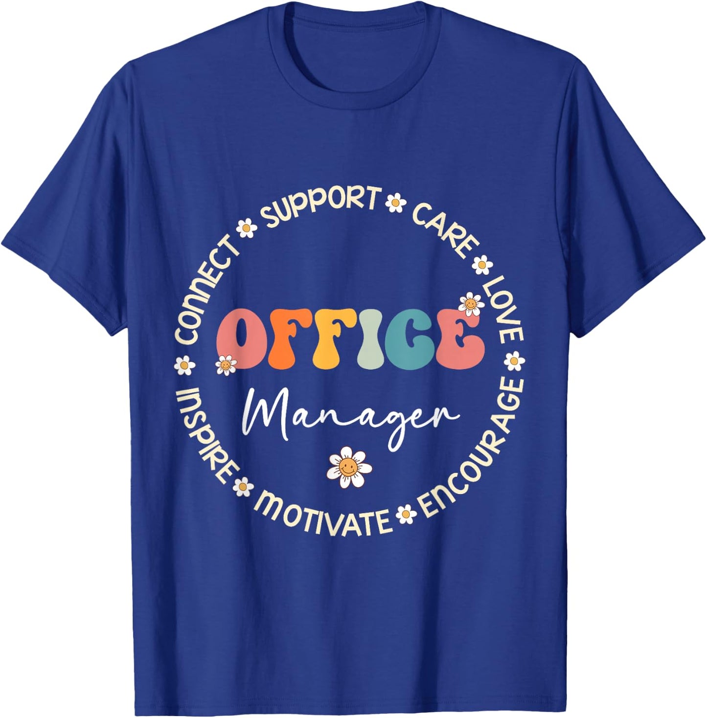 Cute Office Manager Squad Appreciation Week Back to School T-Shirt - T-Shirt | Royal