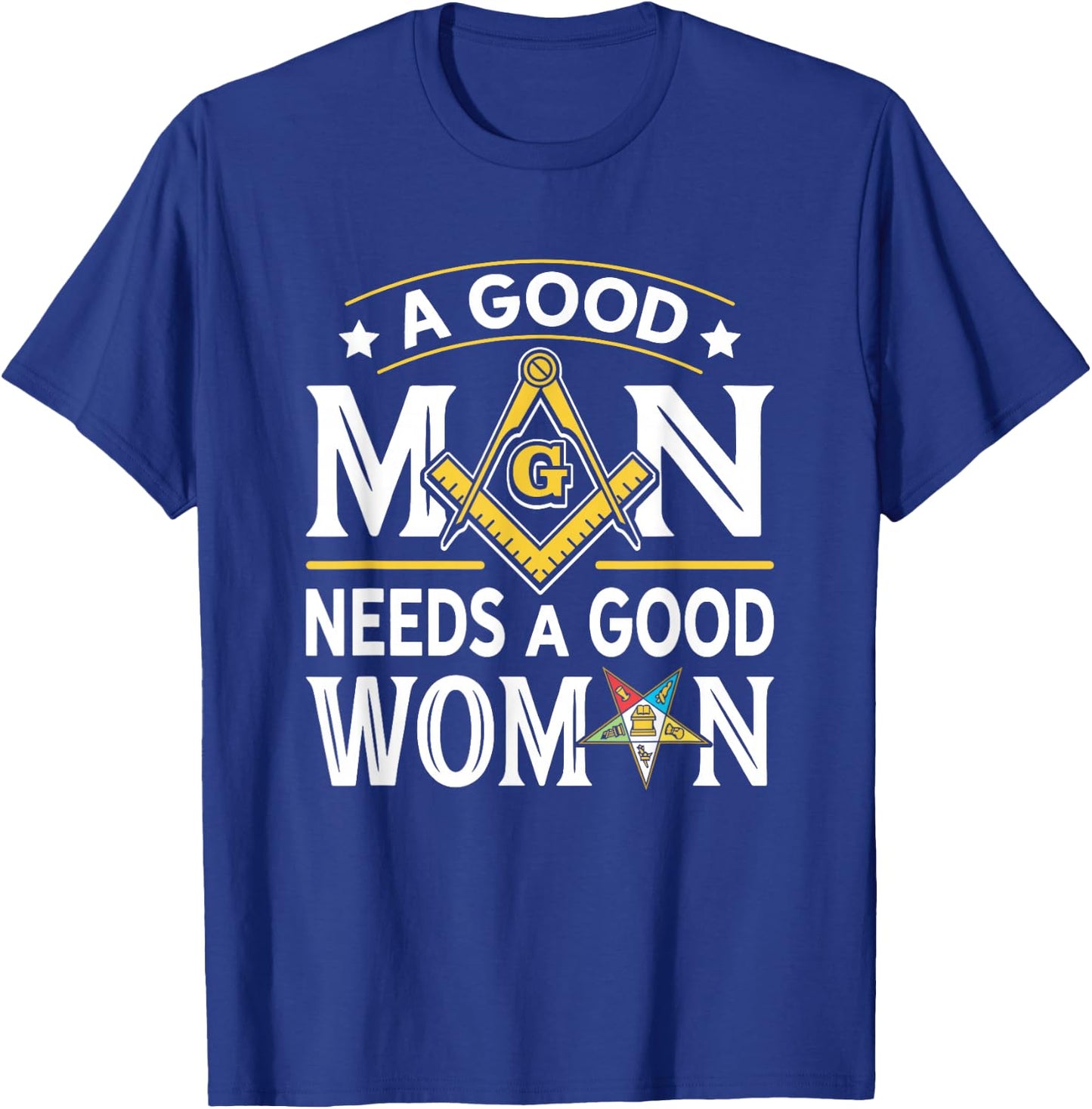 Freemasons OES Woman Masonry Masonic Freemason Freemasonry T-Shirt - T-Shirt | Royal