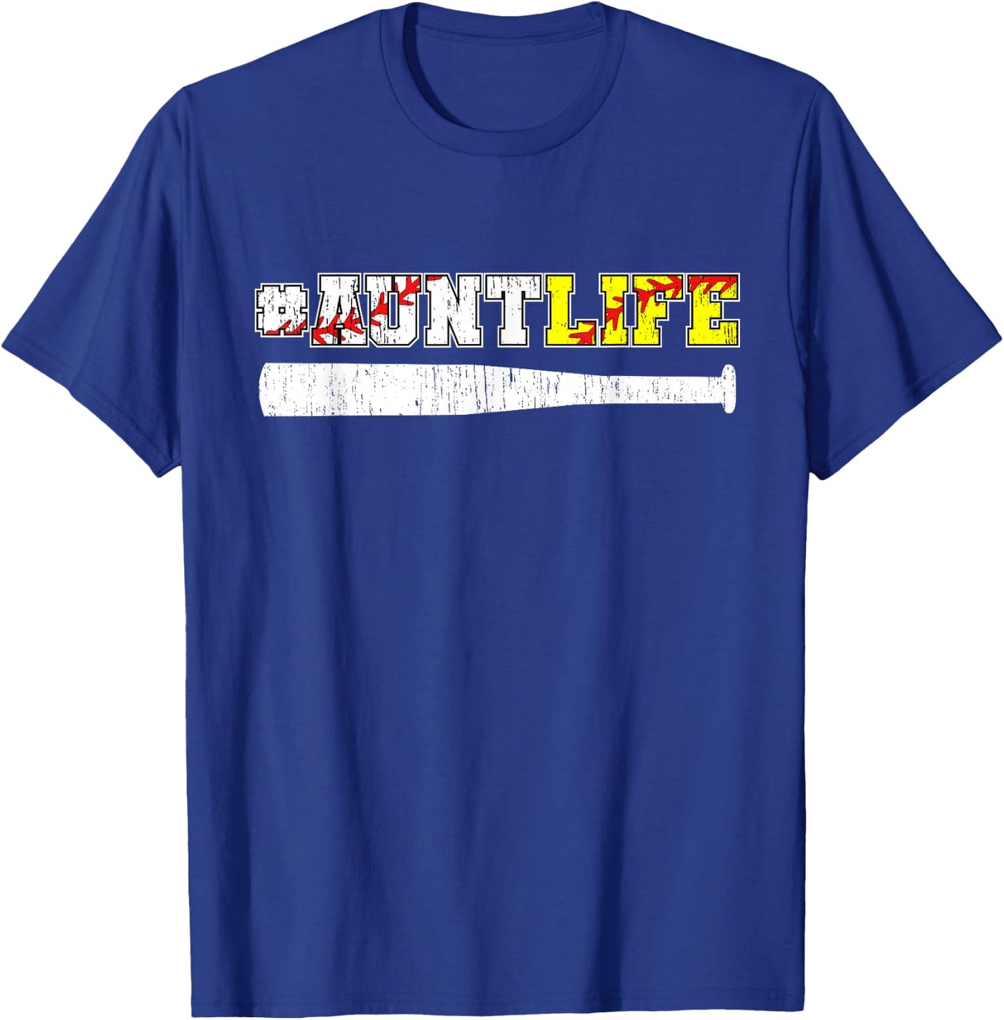 Aunt Life Baseball Softball Aunt T-Shirt - T-Shirt | Royal
