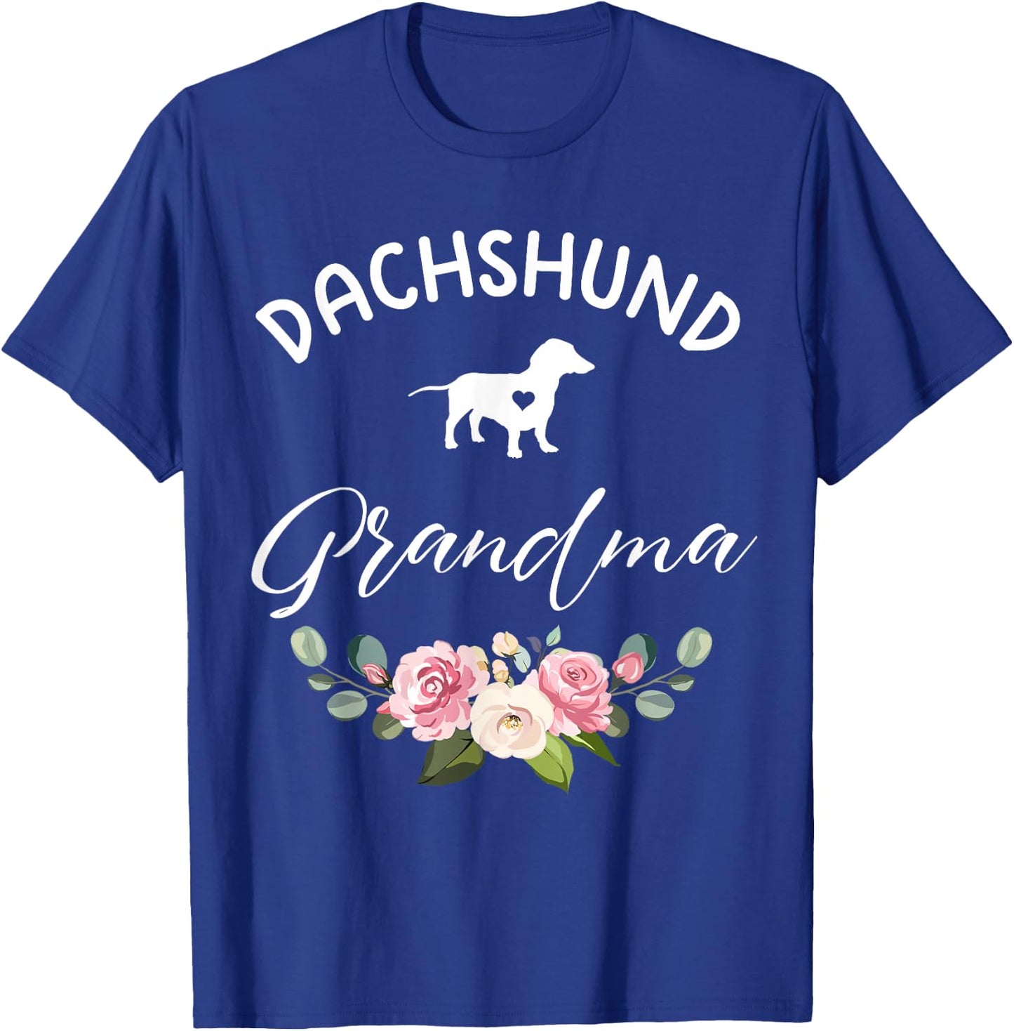 Dachshund Dog Grandma Silhouette Mother's Day T-Shirt - T-Shirt | Royal