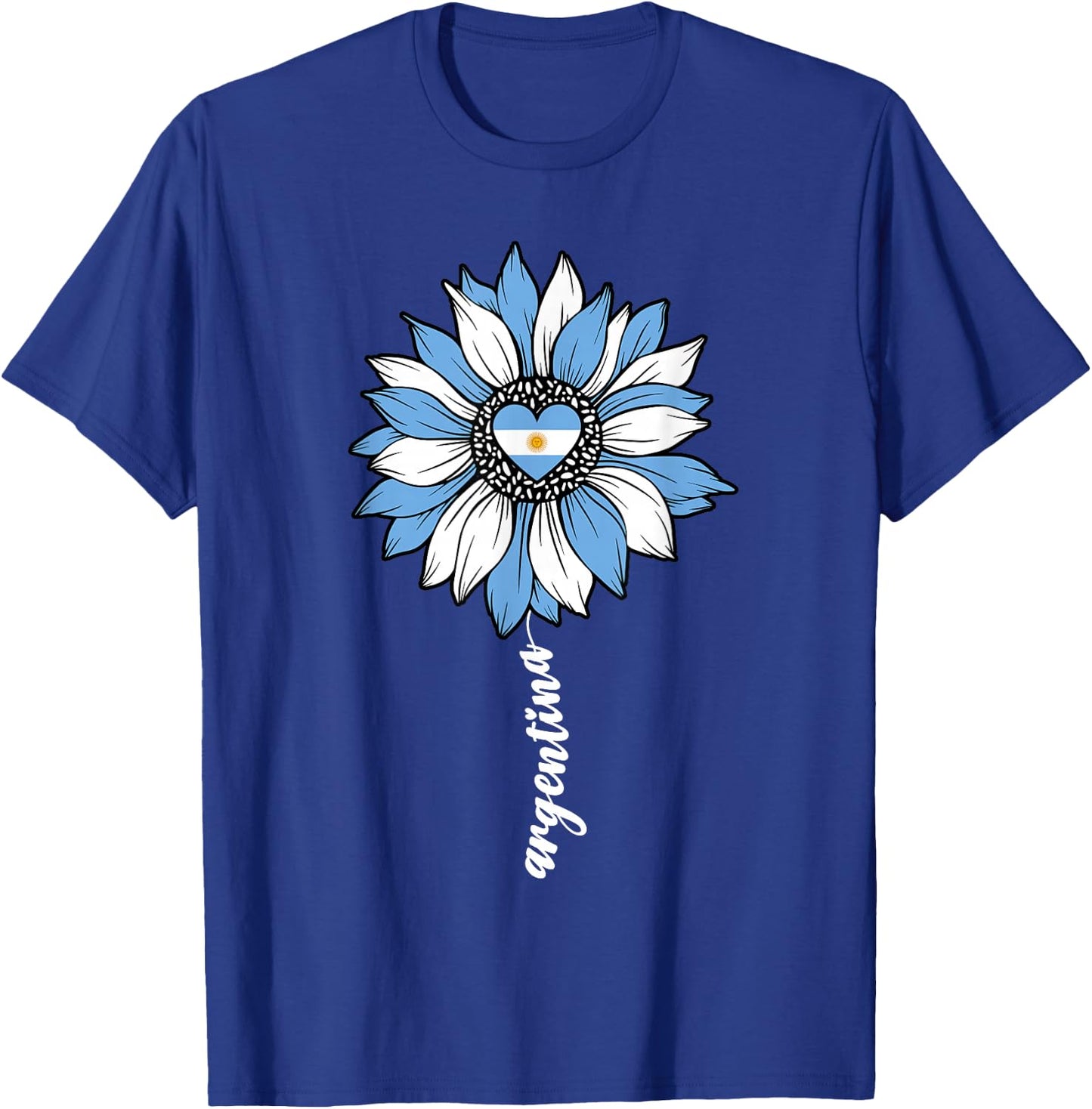 Argentina Sunflower Argentinian Girl Girls Flag T-Shirt - T-Shirt | Royal