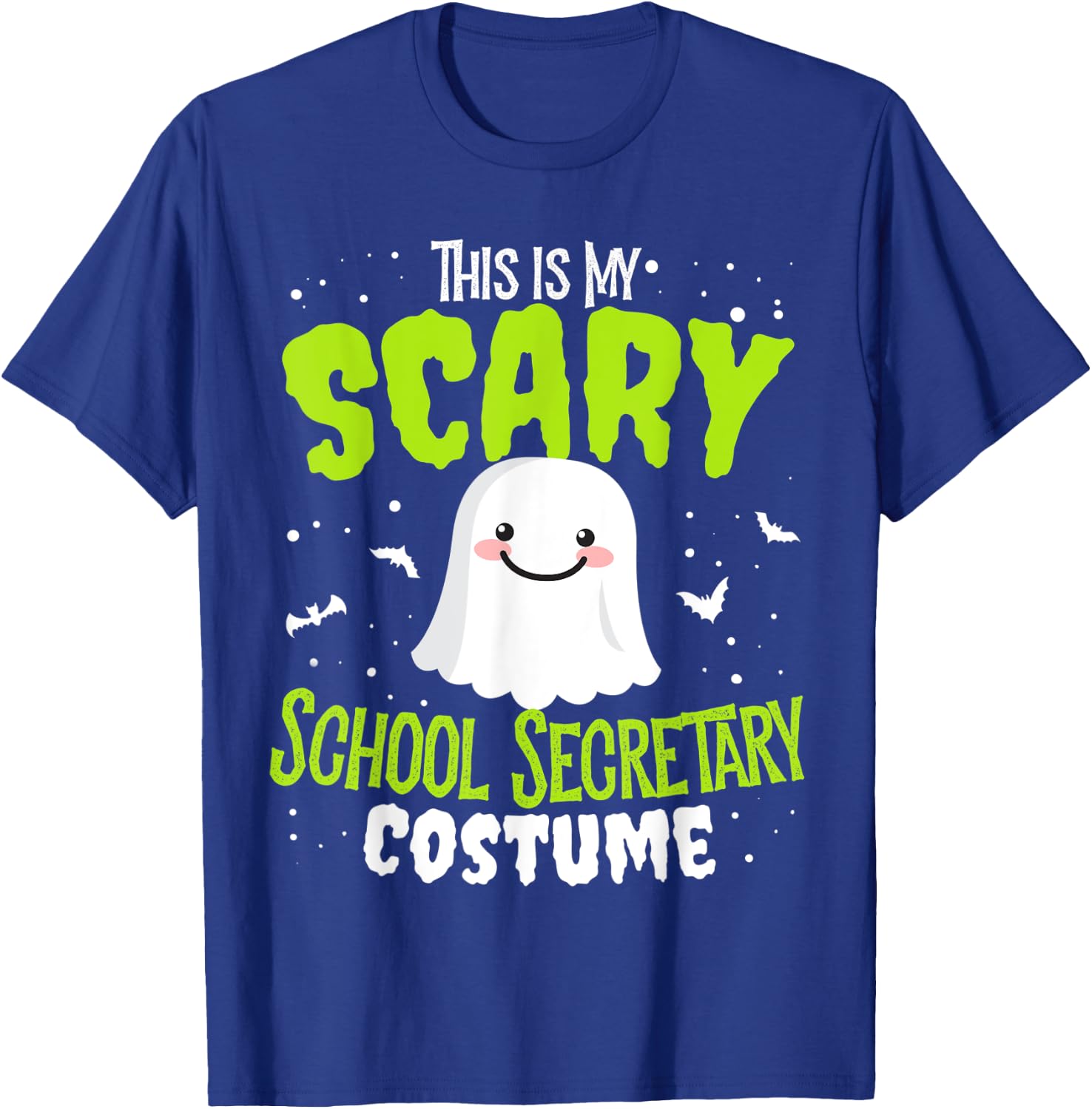 Funny Halloween This is my Scary School Secretary Custome T-Shirt - T-Shirt | Royal