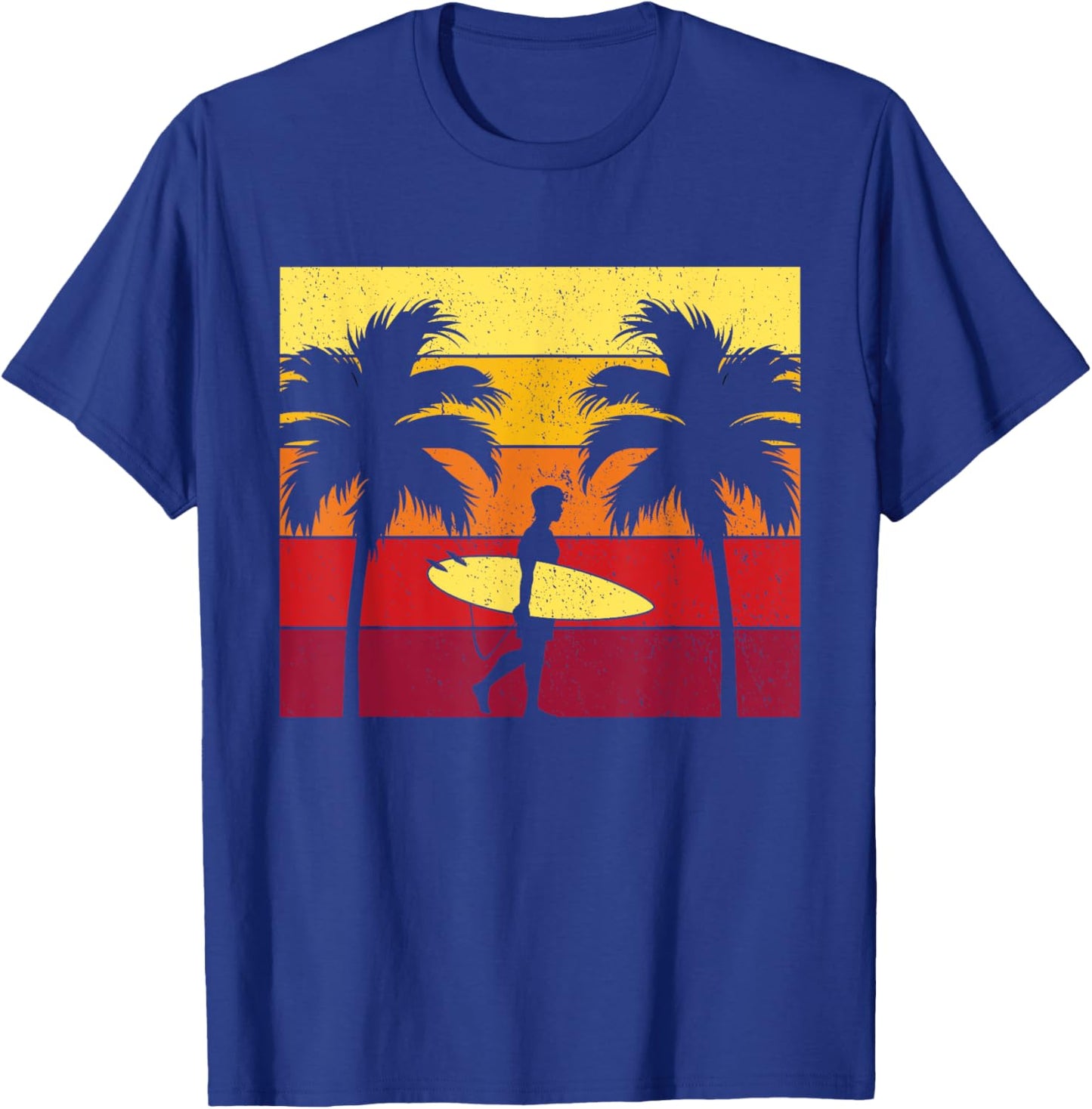 Surfboard Surfing Ride Big Wave Shore Surf Beach Surfer Gift Men Women Kids T-Shirt - T-Shirt | Royal