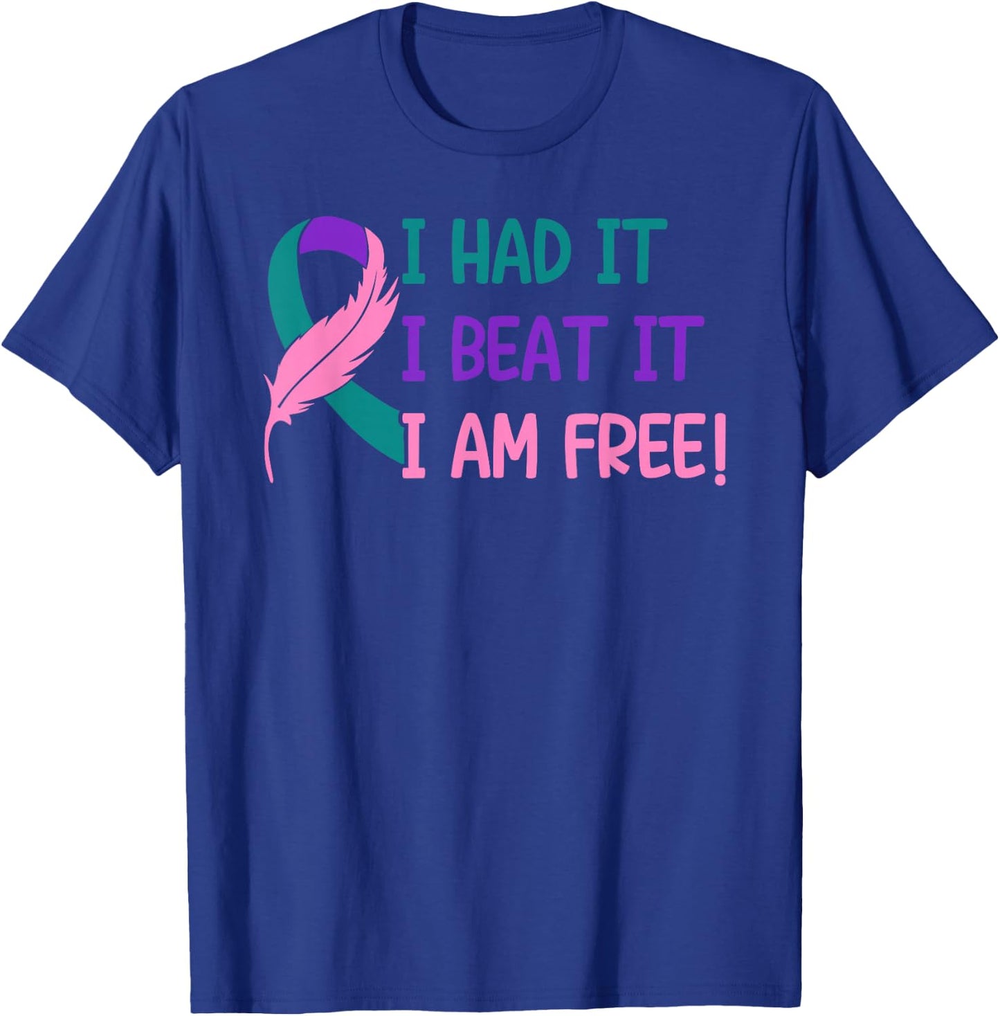Thyroid - I Had It Beat It I'm Free Thyroid Cancer Awareness T-Shirt - T-Shirt | Royal
