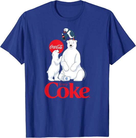 Coca-Cola - Polar Bears And Coca-Cola T-Shirt - T-Shirt | Royal