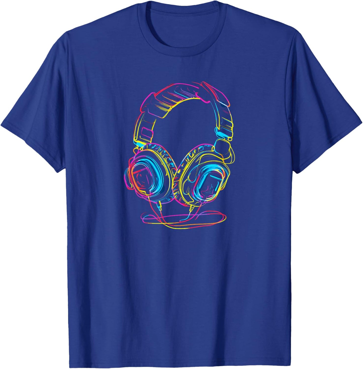 Headphones Music DJ Hip Hop Audio T-Shirt - T-Shirt | Royal