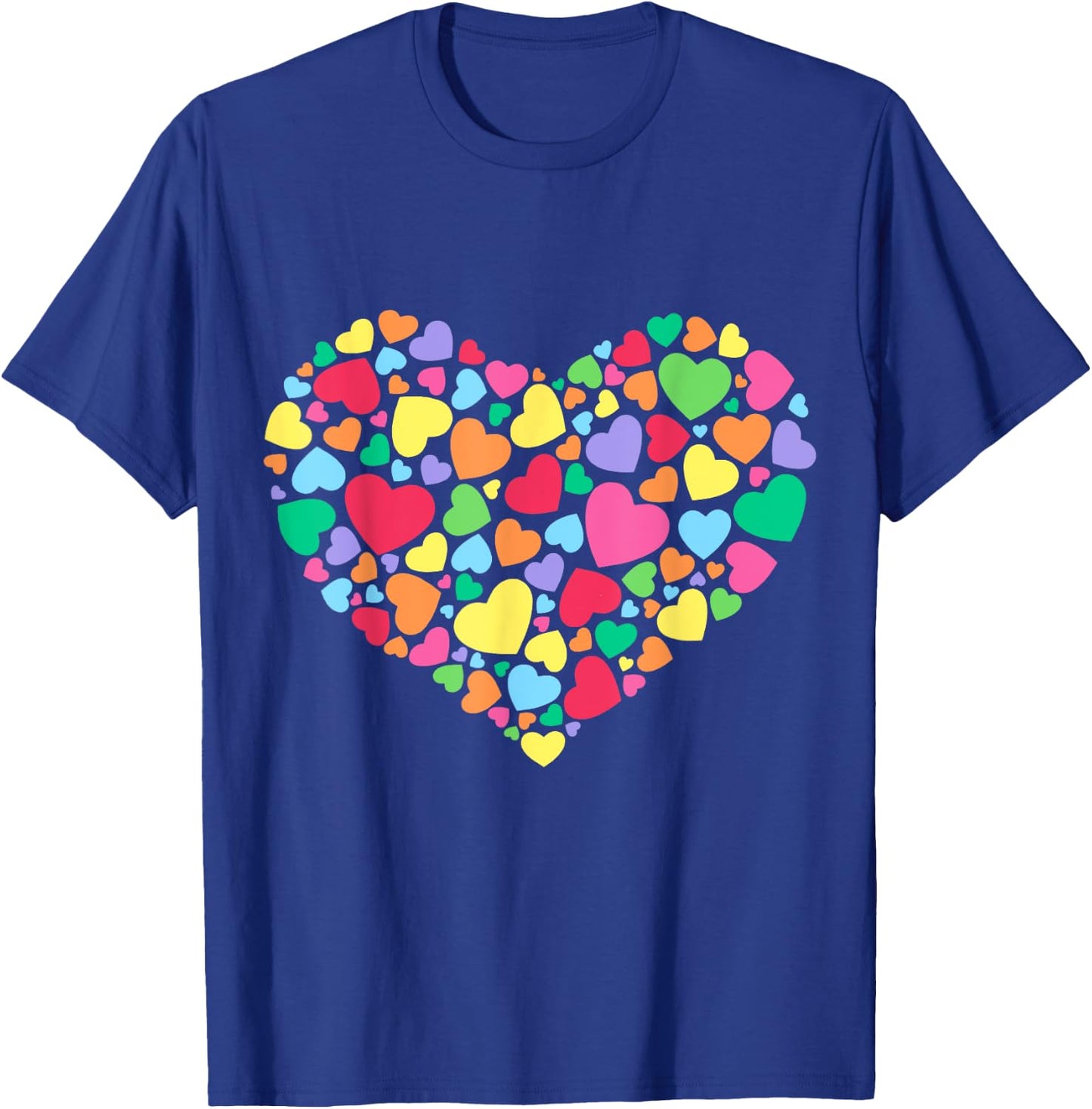 Hearts T Shirt Kids School Valentines Day Girls Boys T-Shirt - T-Shirt | Royal