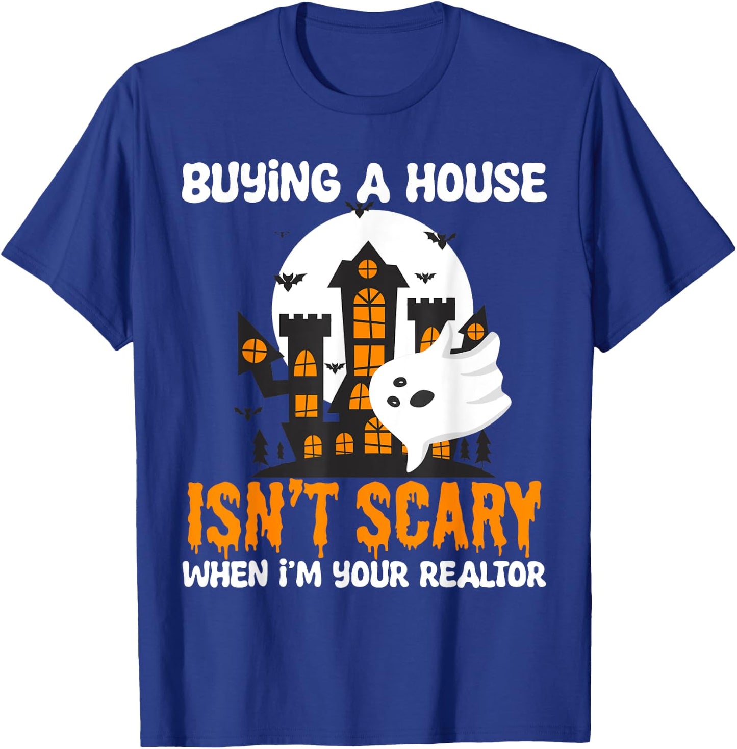 Funny Real Estate Agent Halloween Costumes Spooky Realtor T-Shirt - T-Shirt | Royal