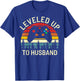 Vintage Leveled Up to Husband Newly Married Funny Video Game T-Shirt - T-Shirt | Royal