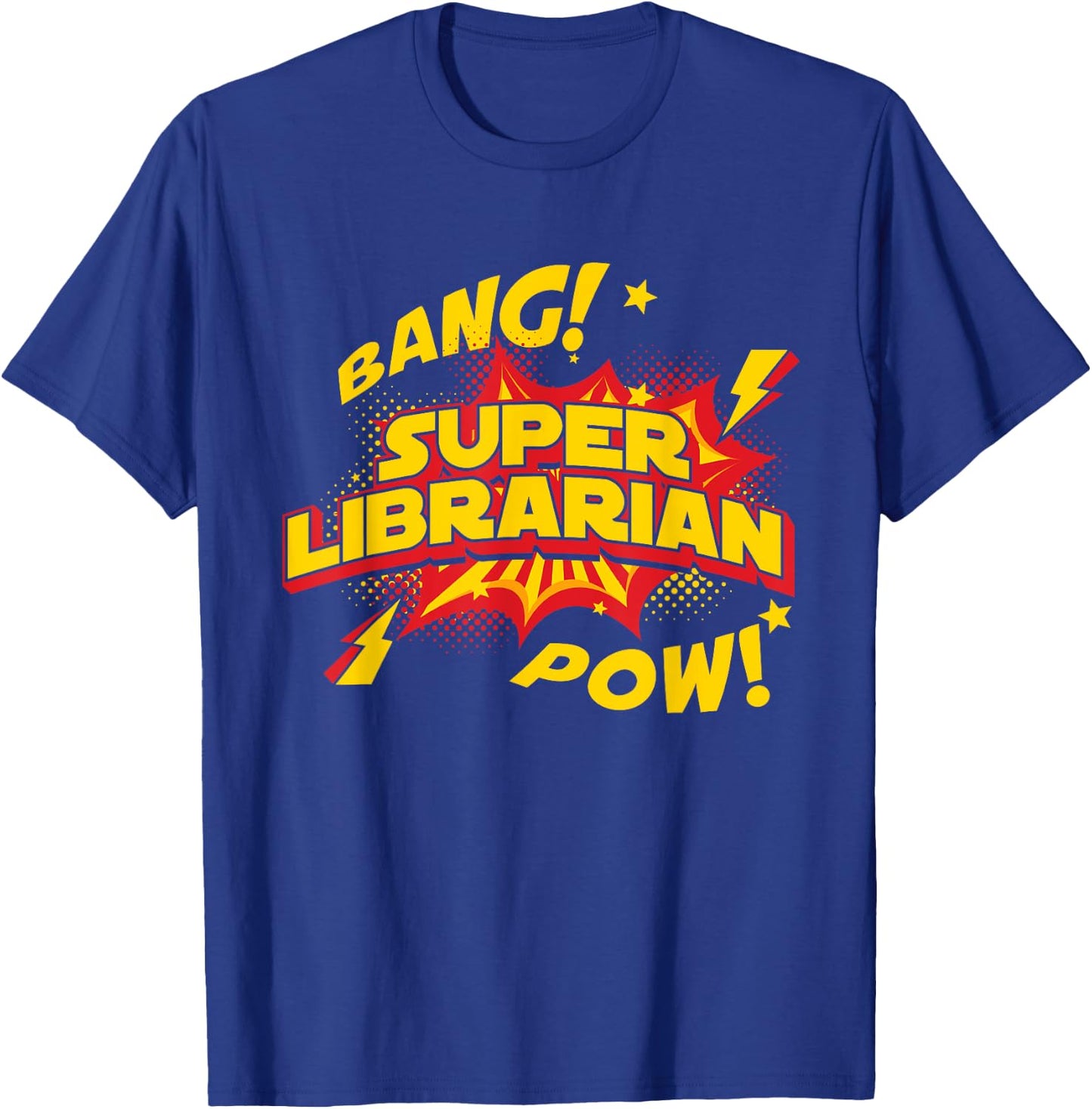 Librarian - Superhero Book Reader School Library Books T-Shirt - T-Shirt | Royal