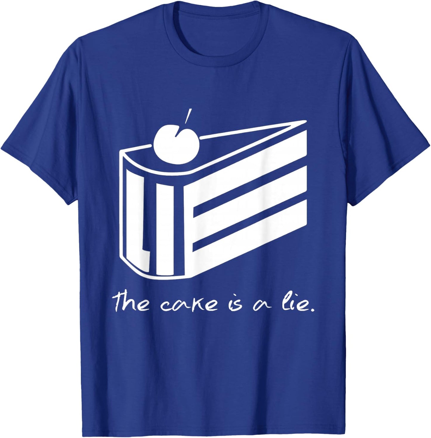 The Cake Is A Lie Portal - -Adults, Black, S T-Shirt - T-Shirt | Royal