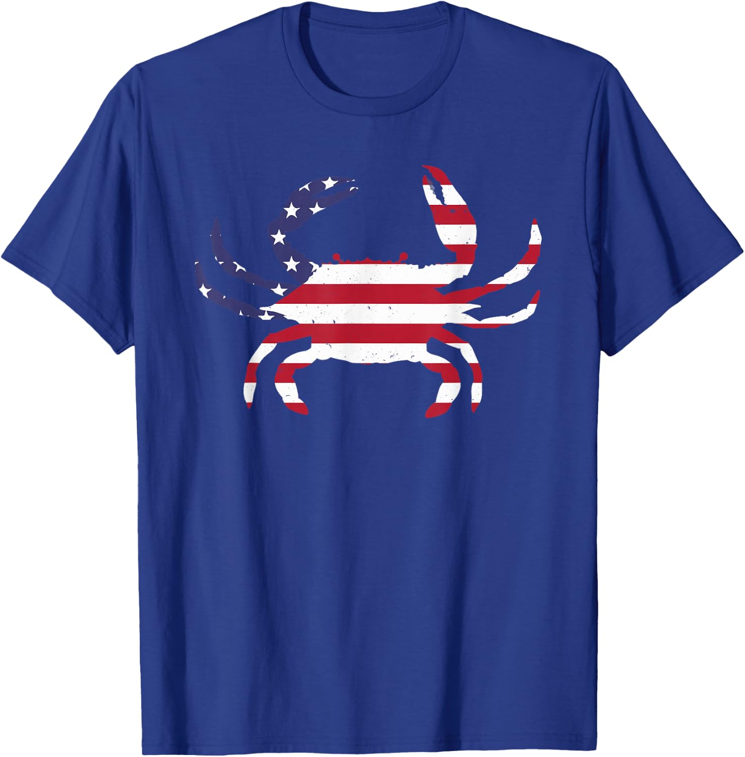 Cool Crab Women Fourth July Flag Patriotic Crabbing T-Shirt - T-Shirt | Royal