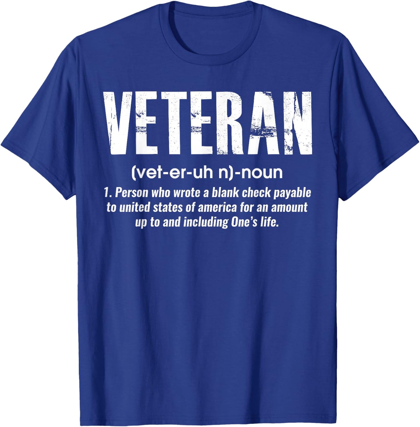 Veteran noun T-Shirt - T-Shirt | Royal