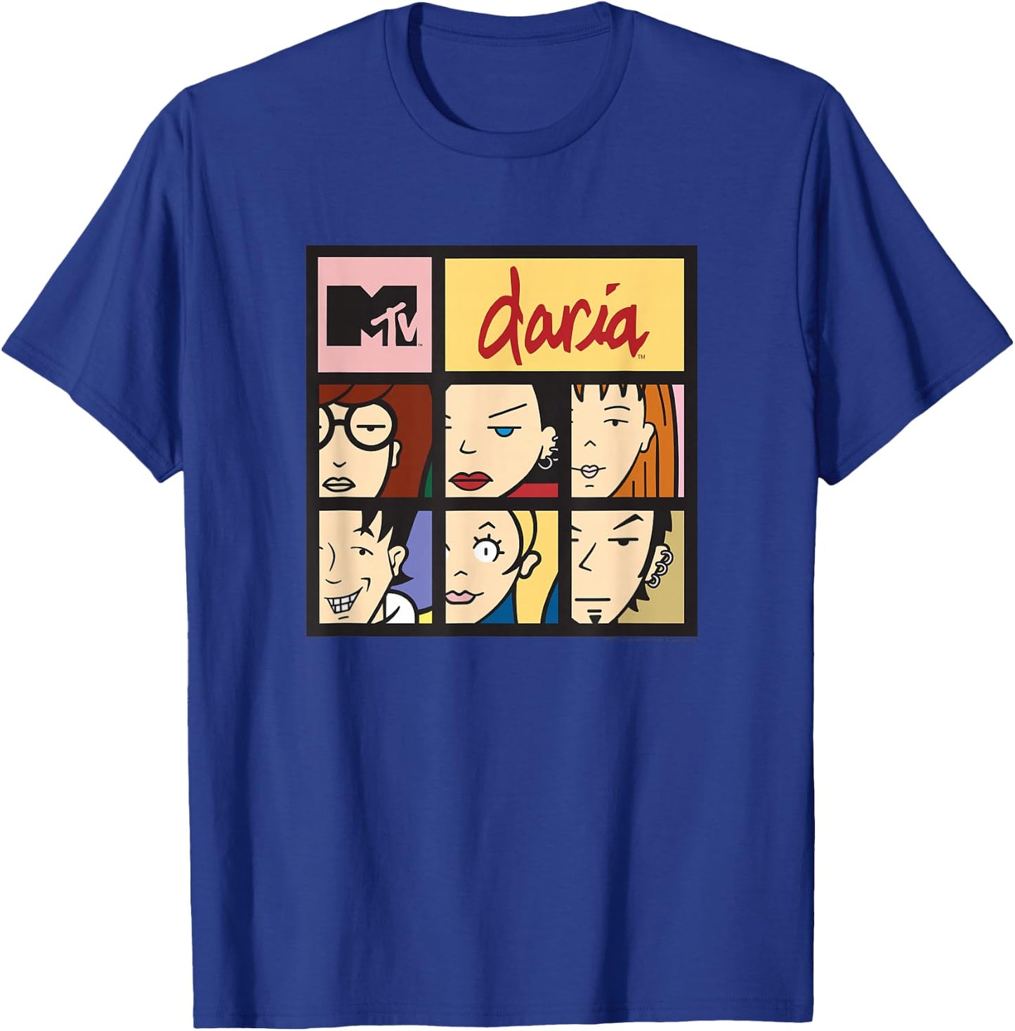 Daria Character Squares T-Shirt - T-Shirt | Royal