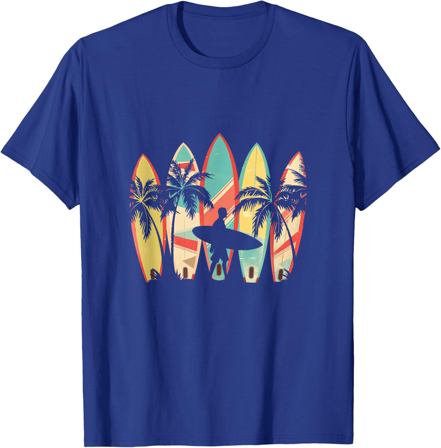 Vintage Surfer Surfing Beach Surf Surfboard Women T-Shirt - T-Shirt | Royal