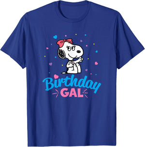 Peanuts Belle Birthday Gal T-Shirt - T-Shirt | Royal