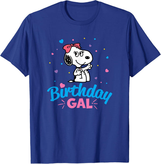Peanuts Belle Birthday Gal T-Shirt - T-Shirt | Royal