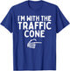 I'm With The Traffic Cone Halloween Costume Matching Couples T-Shirt - T-Shirt | Royal