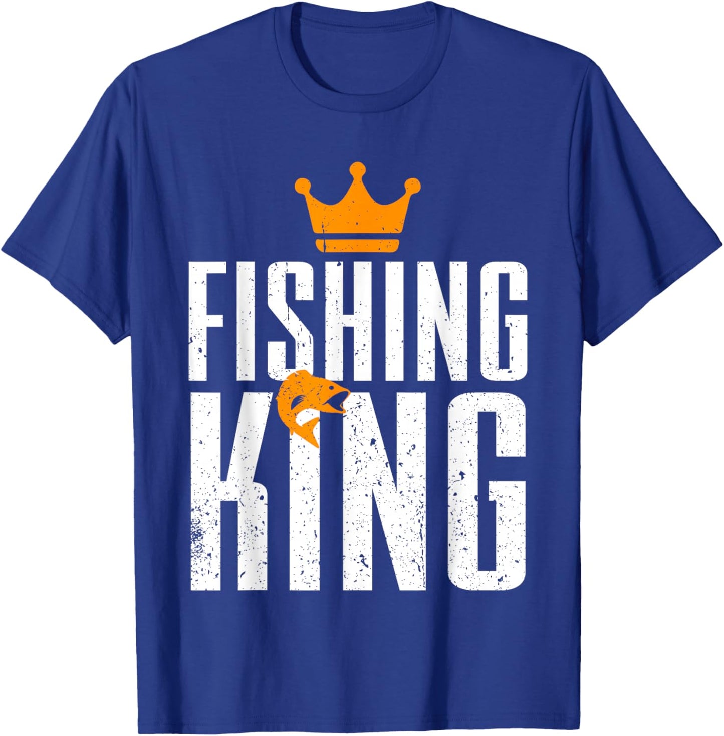 Fishing King Funny Fisherman Aquatic Enthusiast Men T-Shirt - T-Shirt | Royal