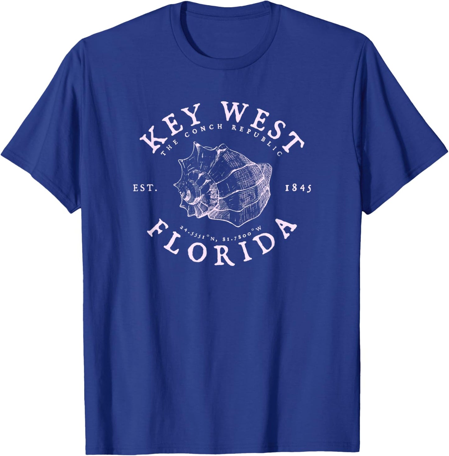 Key West Florida Conch Republic FL Floridian T-Shirt - T-Shirt | Royal