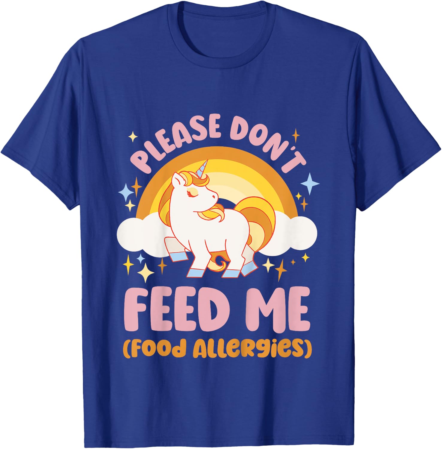 Food Allergy Toddler Kids Unicorn T-Shirt - T-Shirt | Royal