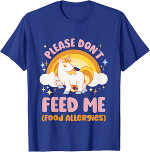 Food Allergy Toddler Kids Unicorn T-Shirt - T-Shirt | Royal