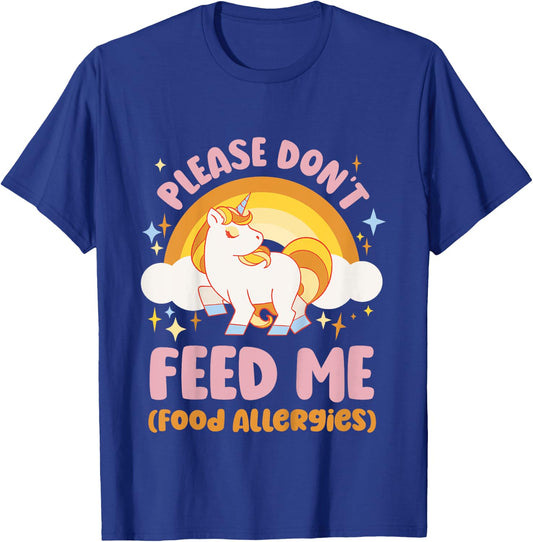 Food Allergy Toddler Kids Unicorn T-Shirt - T-Shirt | Royal